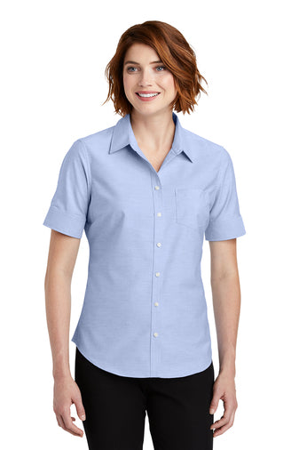 Port Authority® Ladies Short Sleeve SuperPro™ Oxford Shirt