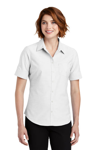 Port Authority® Ladies Short Sleeve SuperPro™ Oxford Shirt