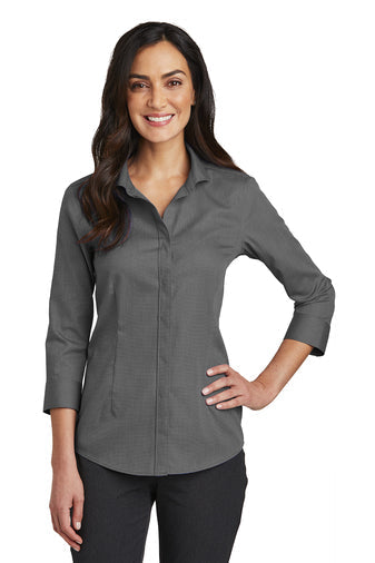 Red House® Ladies 3/4-Sleeve Nailhead Non-Iron Shirt