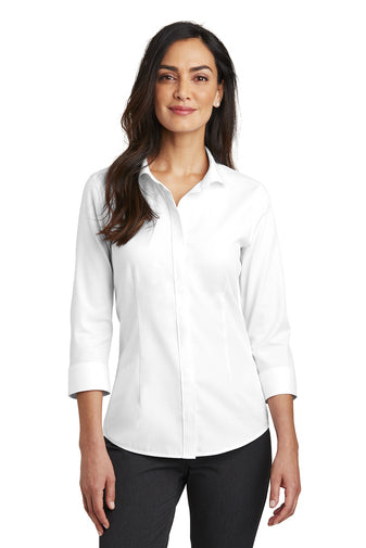 Red House® Ladies 3/4-Sleeve Nailhead Non-Iron Shirt