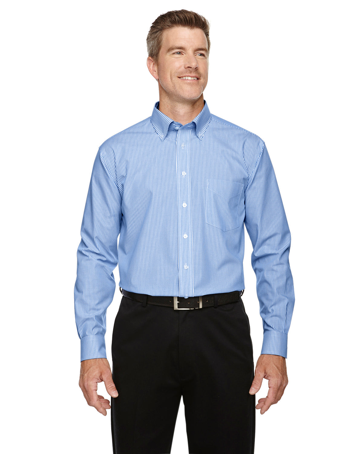 Devon & Jones Men's Crown Woven Collection™ Banker Stripe