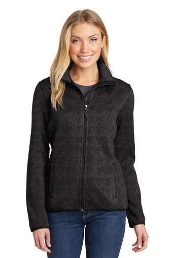 Port Authority® Ladies Sweater Fleece Jacket